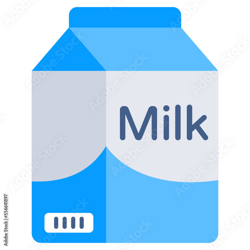 A unique design icon of milk pack 