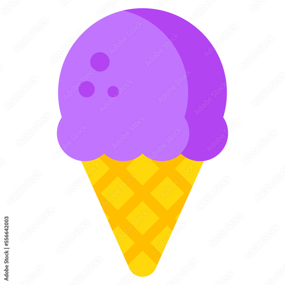 A yummy icon of ice cream cone A yummy icon of ice cream cone