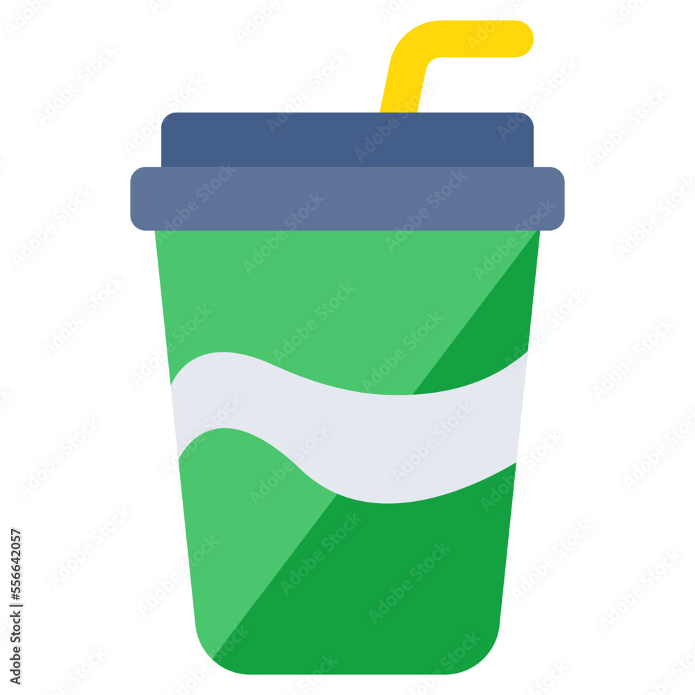 An editable design icon of takeaway drink An editable design icon of takeaway drink