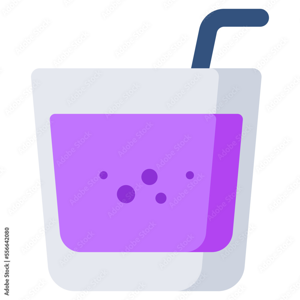 An editable design icon of drink glass An editable design icon of drink glass
