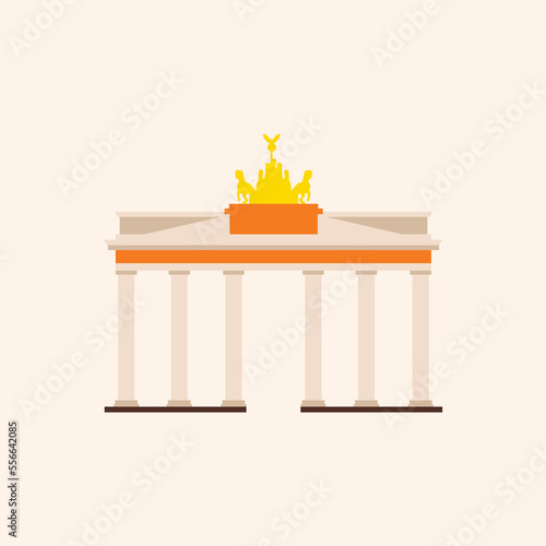 Brandenburg Gate. Flat style illustration