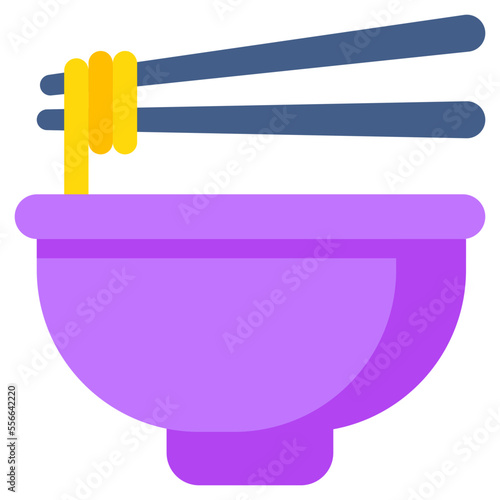 A yummy icon of noodles bowl
