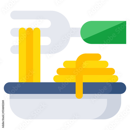 A yummy icon of pasta bowl