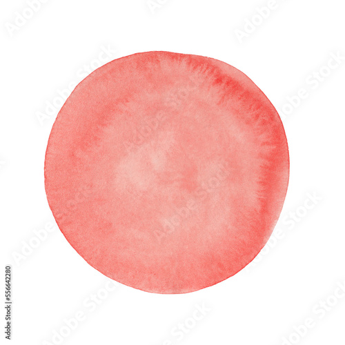 light red hand drawn watercolor circle
