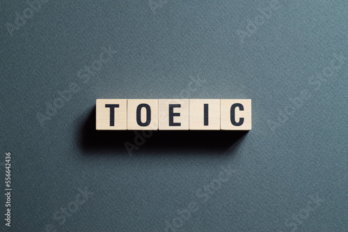 Toeic - word concept on cubes