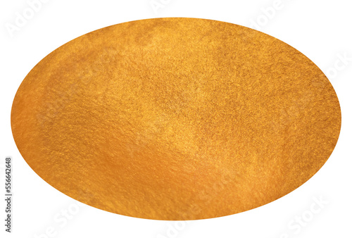 golden oval frame isolate. hand drawn golden watercolor texture	