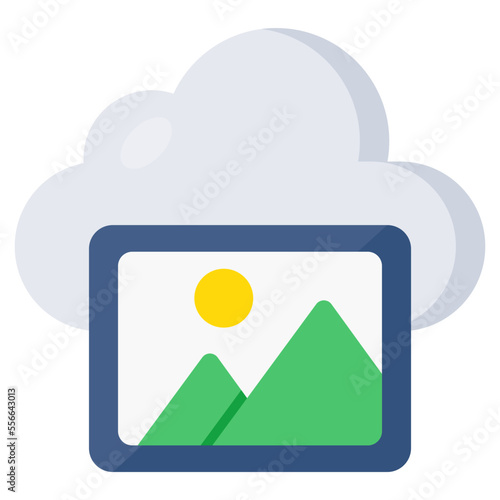 Trendy vector design of cloud gallery