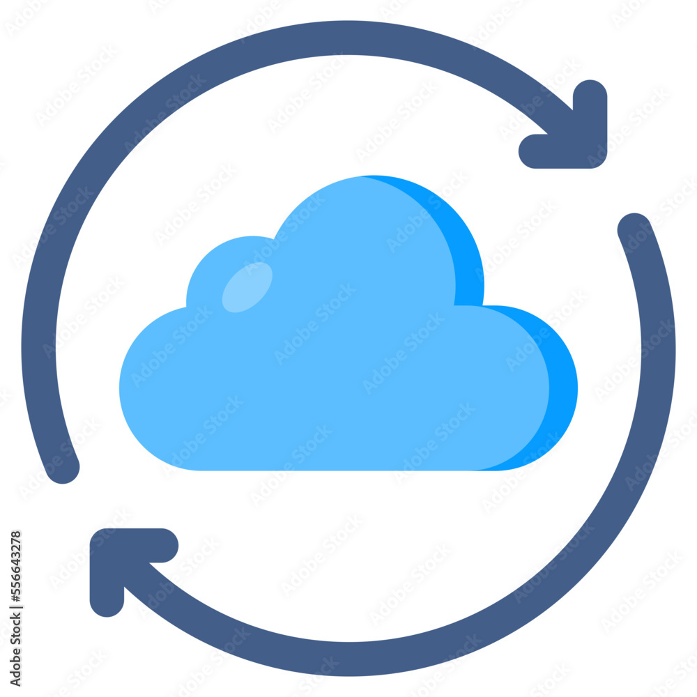 Unique design icon of cloud update Unique design icon of cloud update