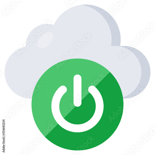 Trendy design icon of cloud shutdown 