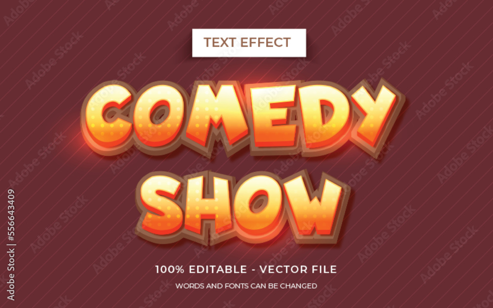 Comedy Show text style editable text effect