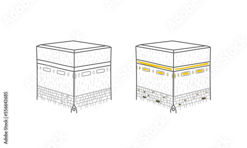 Kaba sharif art design vector illustration.