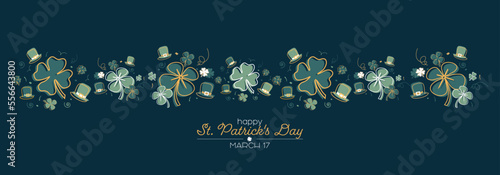 Happy St. Patrick's Day banner.