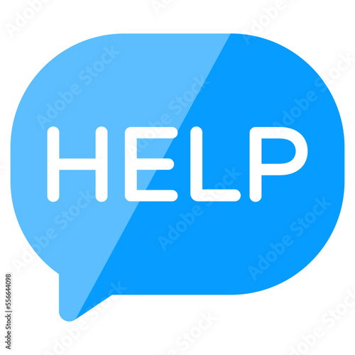 Trendy design icon of help chat 