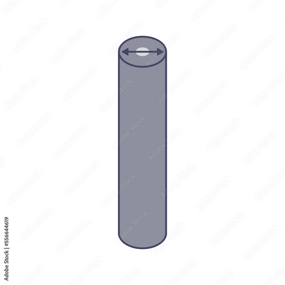 Stainless steel bars icon. Aluminum pipe diameter symbol. Industrial beam tube shapes. Wire distance measurement tool. concept. Vector illustration. Stainless steel bars icon. Aluminum pipe diameter symbol. Industrial beam tube shapes. Wire distance measurement tool. concept. Vector illustration.