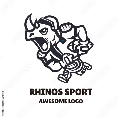 Wallpaper Mural Illustration vector graphic of Rhinos Sport, good for logo design Torontodigital.ca