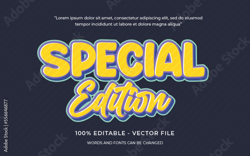 Special edition text style editable text effect