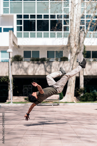 Talented Young Man Doing Break Dance