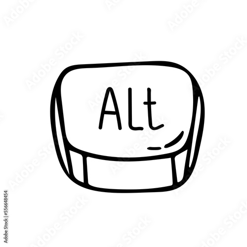 alt Icon symbol isolated on white background. Vector Illustration,