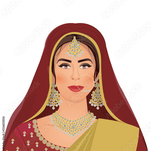 	
Beautiful indian bride portrait