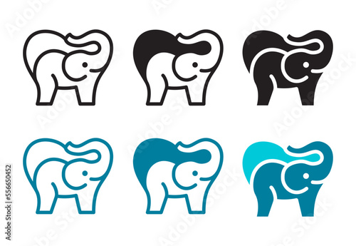 Denthal care logo with elepehant concep