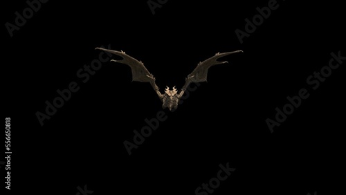 Dragon Flying Transparent Alpha Animation