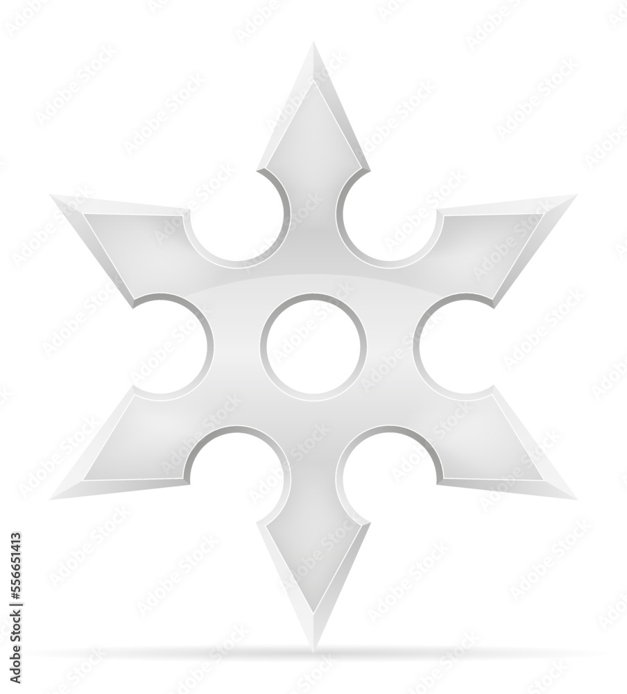 shuriken star ninja weapon japanese warrior assassin vector illustration shuriken star ninja weapon japanese warrior assassin vector illustration