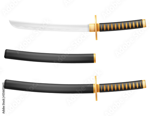 tanto dagger ninja weapon japanese warrior assassin vector illustration