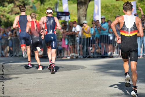 runners at the race participate effort force intense