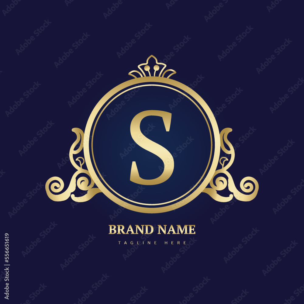 Vector luxury letter s logo template in gold color modern trendy initial luxury s letter logo design Vector luxury letter s logo template in gold color modern trendy initial luxury s letter logo design