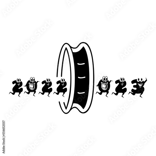 cartoons 2022 entering into 2023 concept, Twenty Twenty three vector icon design, Happy New Year 2023 Symbol, HNY Wishes Sign, New Years Eve celebration Element stock illustration