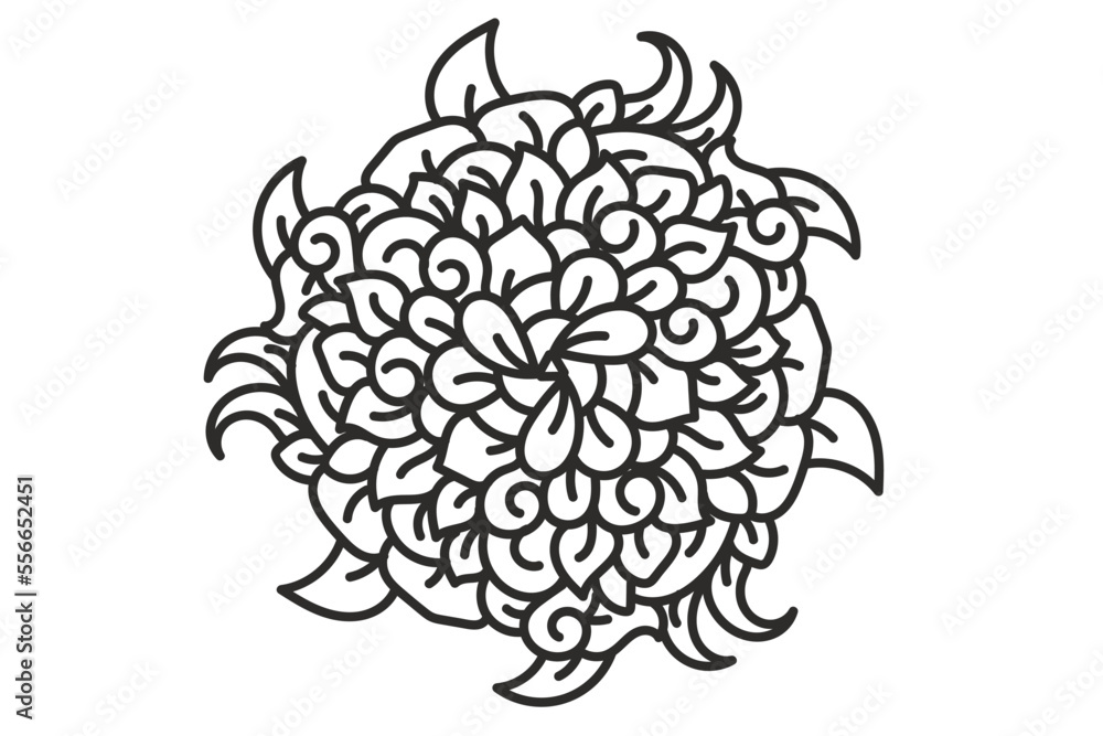illustration of a flower ornament illustration of a flower ornament