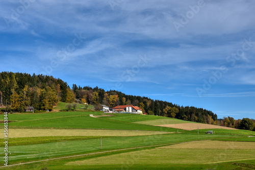 Oberösterreich, Lichtenberg, Mühlviertel, Aussicht, Fernsicht, Traunviertel, Hausruckviertel, Ferne, Natur, Felder, Dörfer, Siedlungen, Wälder, Wald, Siedlung, Feld, weit, Weite, Ebene, Flachland, Hüg photo