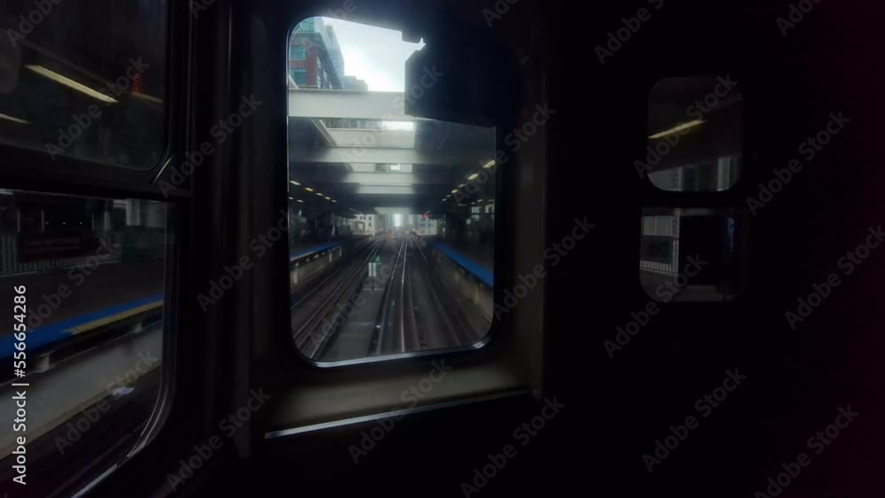 driver point of view inside subway hyperlapse of chicago city buildings historic rail concept travel panoramic views economic city driver point of view inside subway hyperlapse of chicago city buildings historic rail concept travel panoramic views economic city