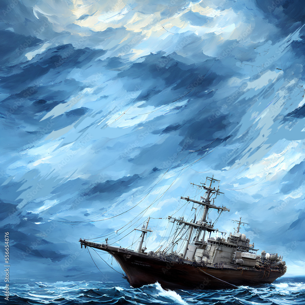 ship in the ocean