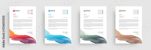 A4 business letterhead design template. Professional modern letterhead design layout.