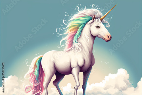 Beautiful unicorn, generative ai