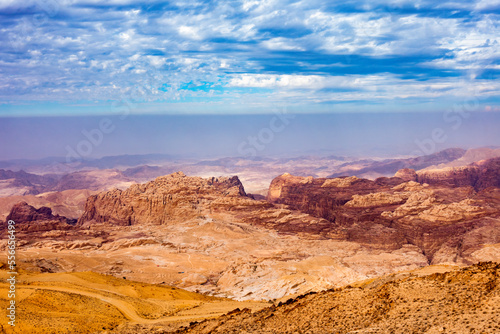 landscape of Petra mountains Jordan