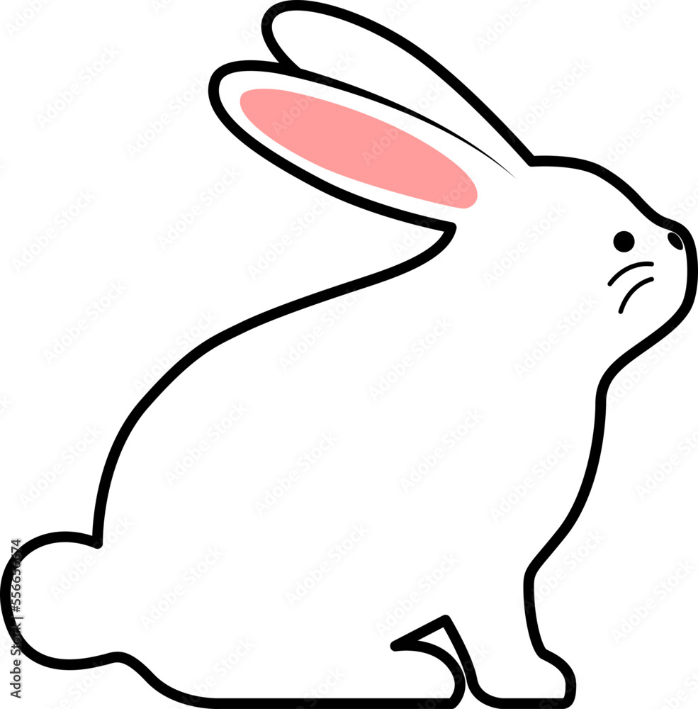 Rabbit Cartoon. Cute Rabbit Cartoon. Bunny Cartoon. Stock Vector ...