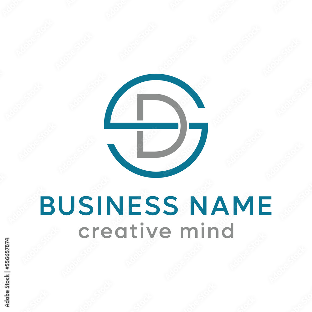 Initial SG logo and business card Initial SG logo and business card