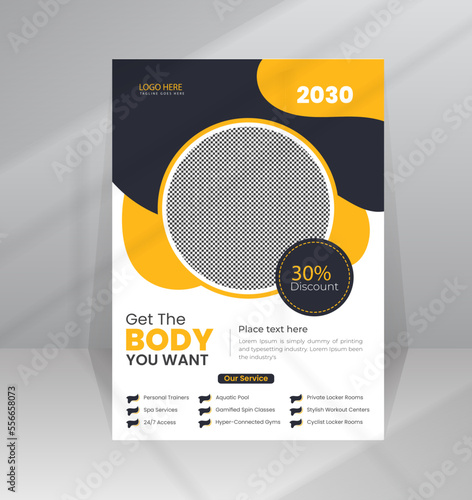Fitness Body Gym Flyer template