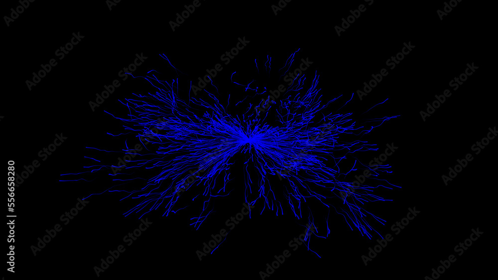 Stream of meandering blue lines from the center. Fantastic particle flow. Cosmic miraculous phenomenon. Abstract festive backdrop for advertise, text, Valentine, Christmas 3D render Stream of meandering blue lines from the center. Fantastic particle flow. Cosmic miraculous phenomenon. Abstract festive backdrop for advertise, text, Valentine, Christmas 3D render