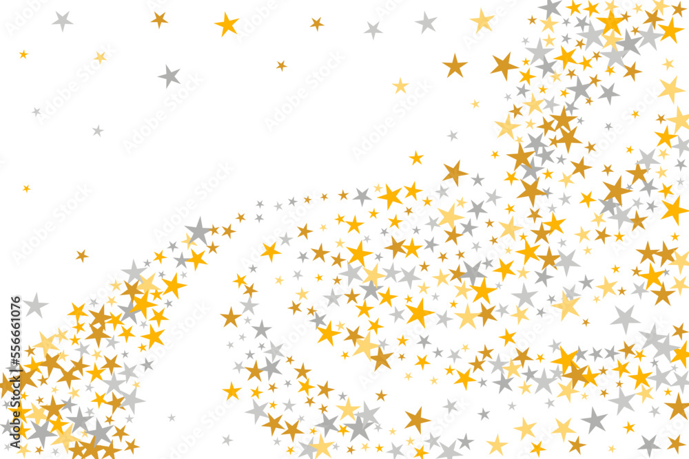 Minimal silver and gold stars falling vector wallpaper. Little starburst spangles Noel decoration confetti. Party decor stars falling backdrop. Sparkle confetti gift decor. Minimal silver and gold stars falling vector wallpaper. Little starburst spangles Noel decoration confetti. Party decor stars falling backdrop. Sparkle confetti gift decor.