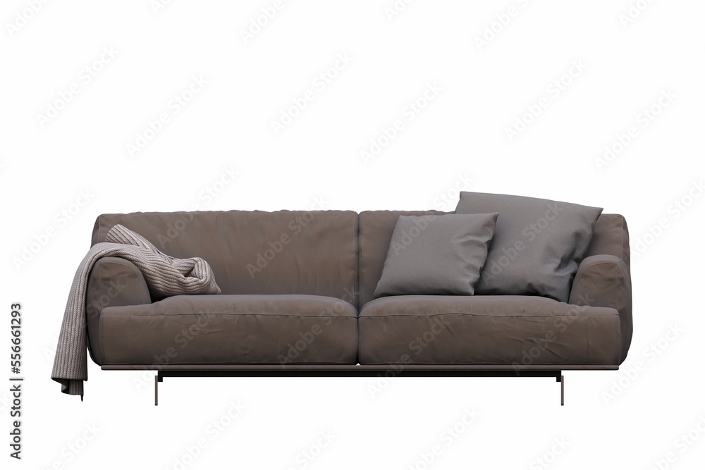 sofa isolated on white background, interior furniture, 3D illustration, cg render sofa isolated on white background, interior furniture, 3D illustration, cg render
