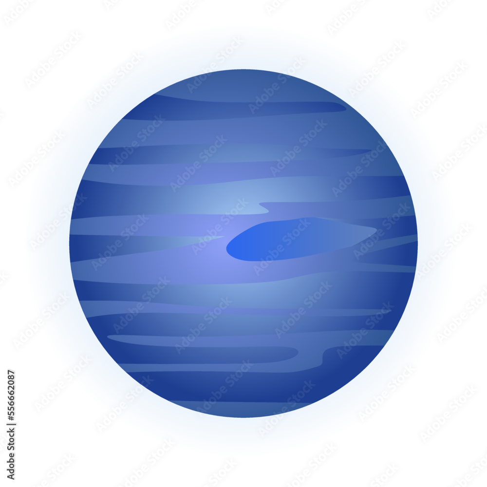 Neptune planet vector illustration in trendy flat cartoon design style, isolated on white background. The best Editable graphic resources for many purposes. Planets on solar system. Neptune planet vector illustration in trendy flat cartoon design style, isolated on white background. The best Editable graphic resources for many purposes. Planets on solar system.