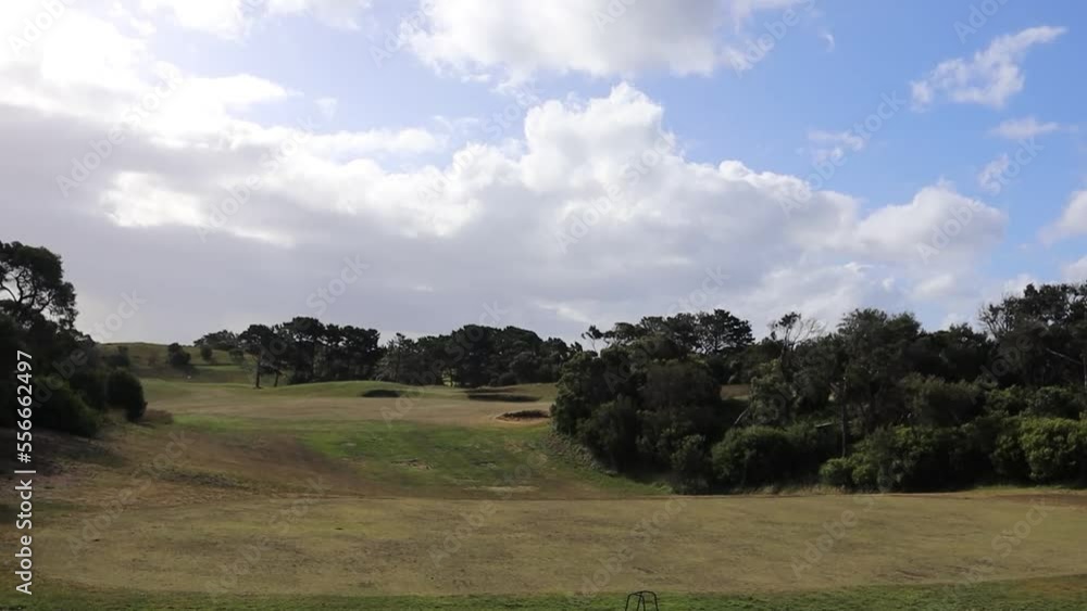 Golf course on a sunny day practice range driving range Golf course on a sunny day practice range driving range