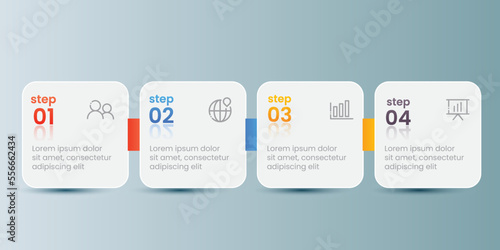 Professional steps infographic template