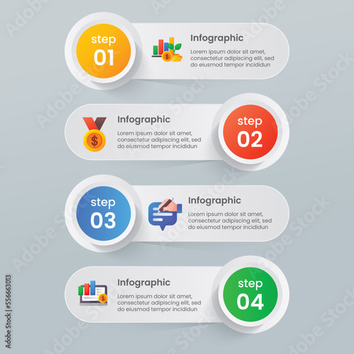 Infographic business banner template design