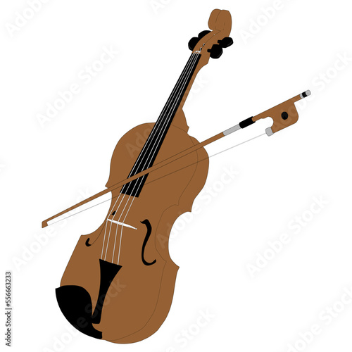 リアルなバイオリンのイラスト素材	
