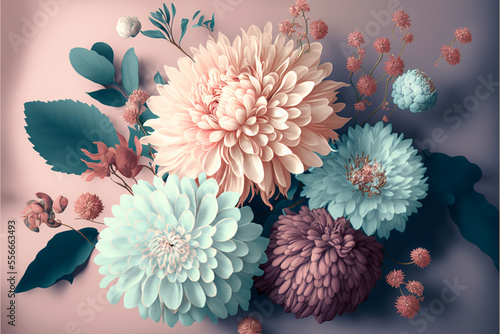 Beautiful spring flowers, Generative ai