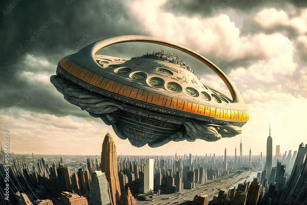 UFO Raumschiff Aliens Fliegende Untertasse Ausserirdische Invasion 